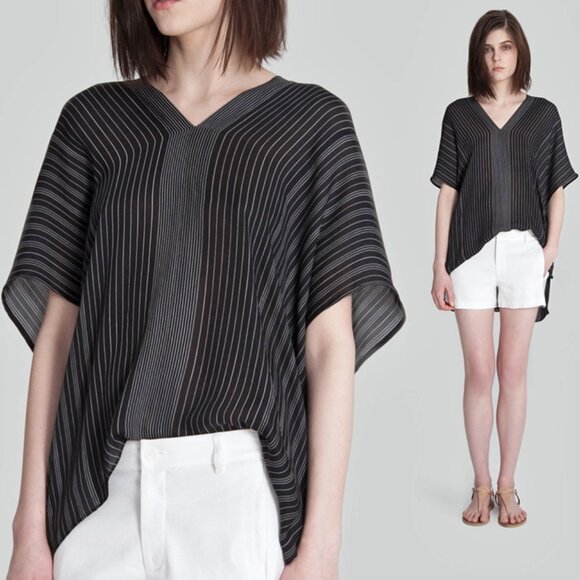 Vince silk stripe tunic Large - Picture 6 of 13